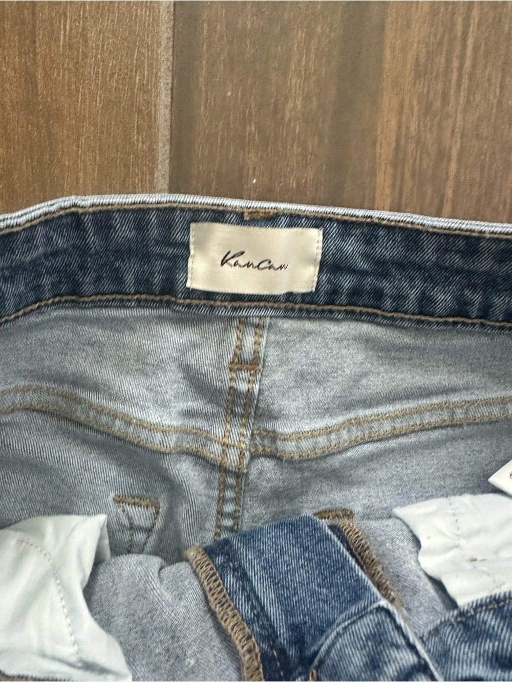 KanCan Slim frayed hem Blue Denim Jeans 3/25 - Picture 3 of 4